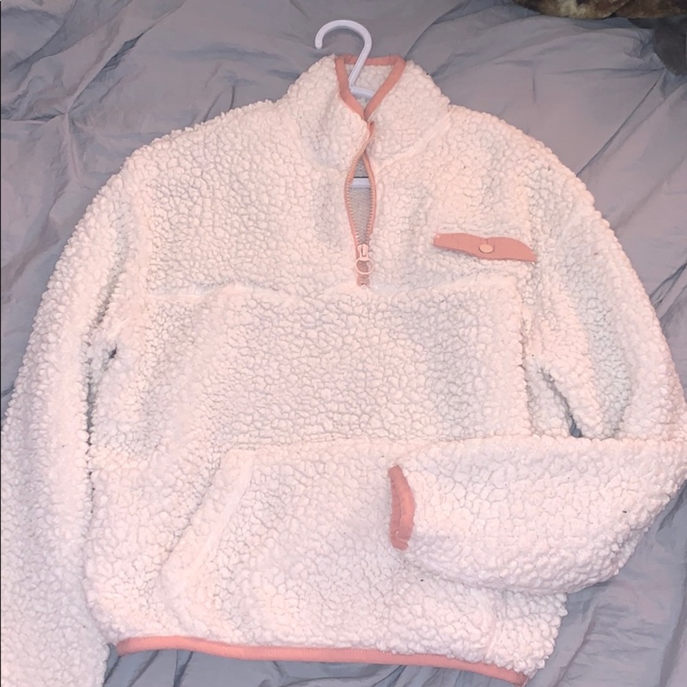 aero quarter zip sherpa
